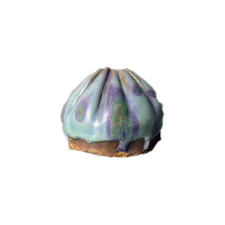 天蓝釉紫斑香插