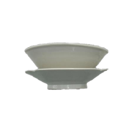 白釉碗及白釉花口托碗