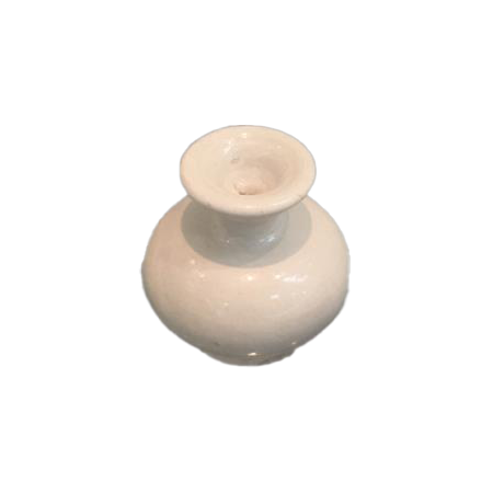 白釉束腰盘口瓶