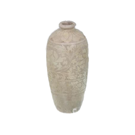 白釉珍珠地划花梅瓶