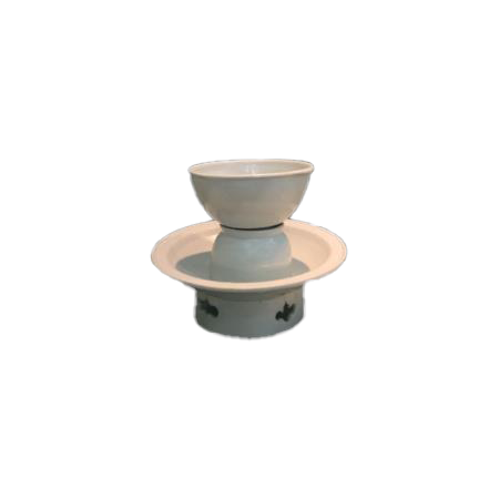白釉镂空托碗及白釉杯
