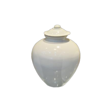 白釉“翰林”款带盖万年罐