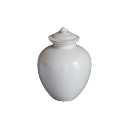 白釉盖罐 